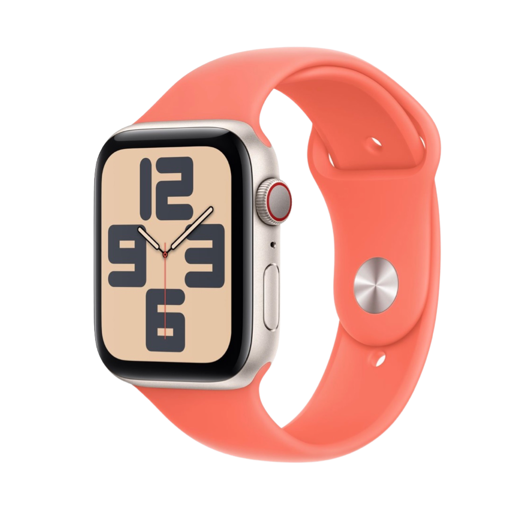 ساعت هوشمند 44 میلی‌متری اپل مدل SE Aluminum Case با بند سیلیکونی